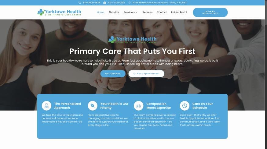 yorktownhealthlisle.com homepage today