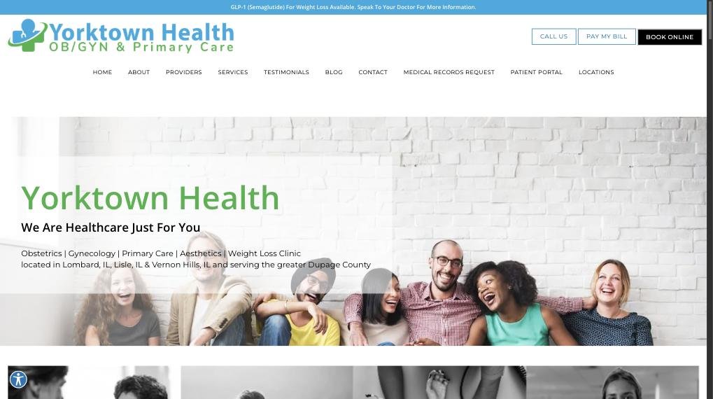 yorktownhealth.com homepage today